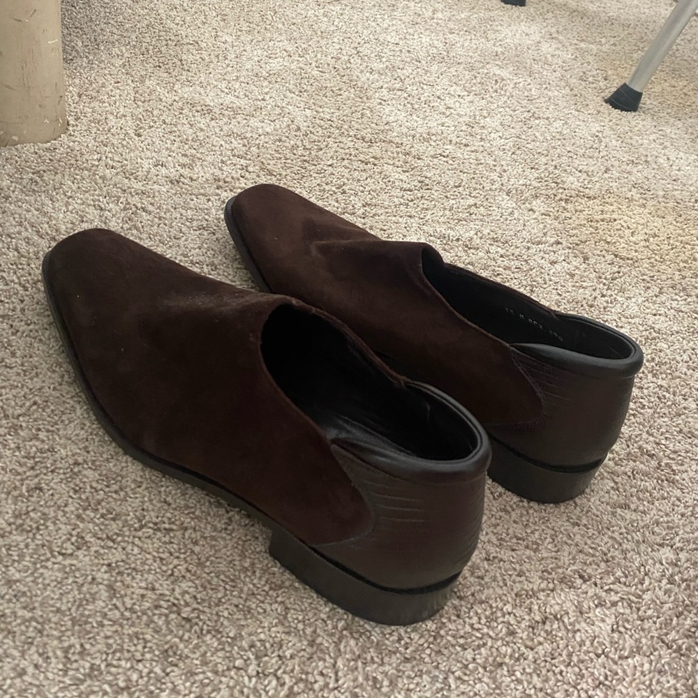 Donald J Pliner brown suede and leather mens shoes size 13
